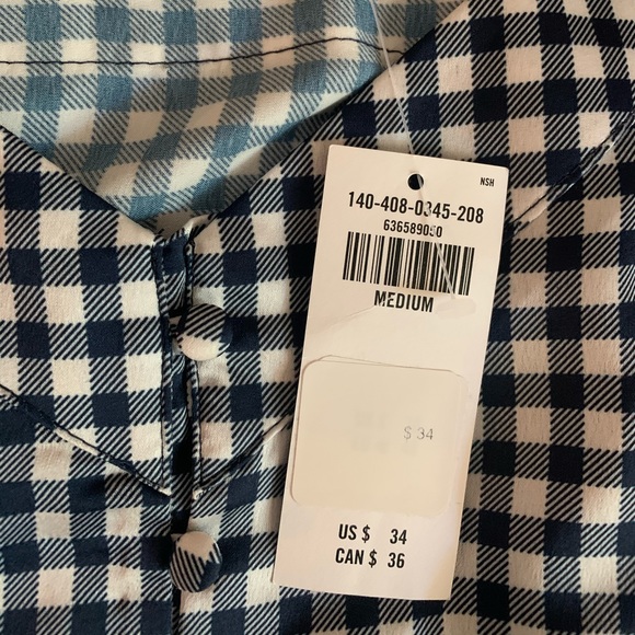 NWT Abercrombie Gingham Tank Top - Picture 2 of 2